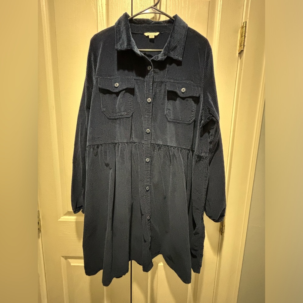 American Eagle navy corduroy dress XL